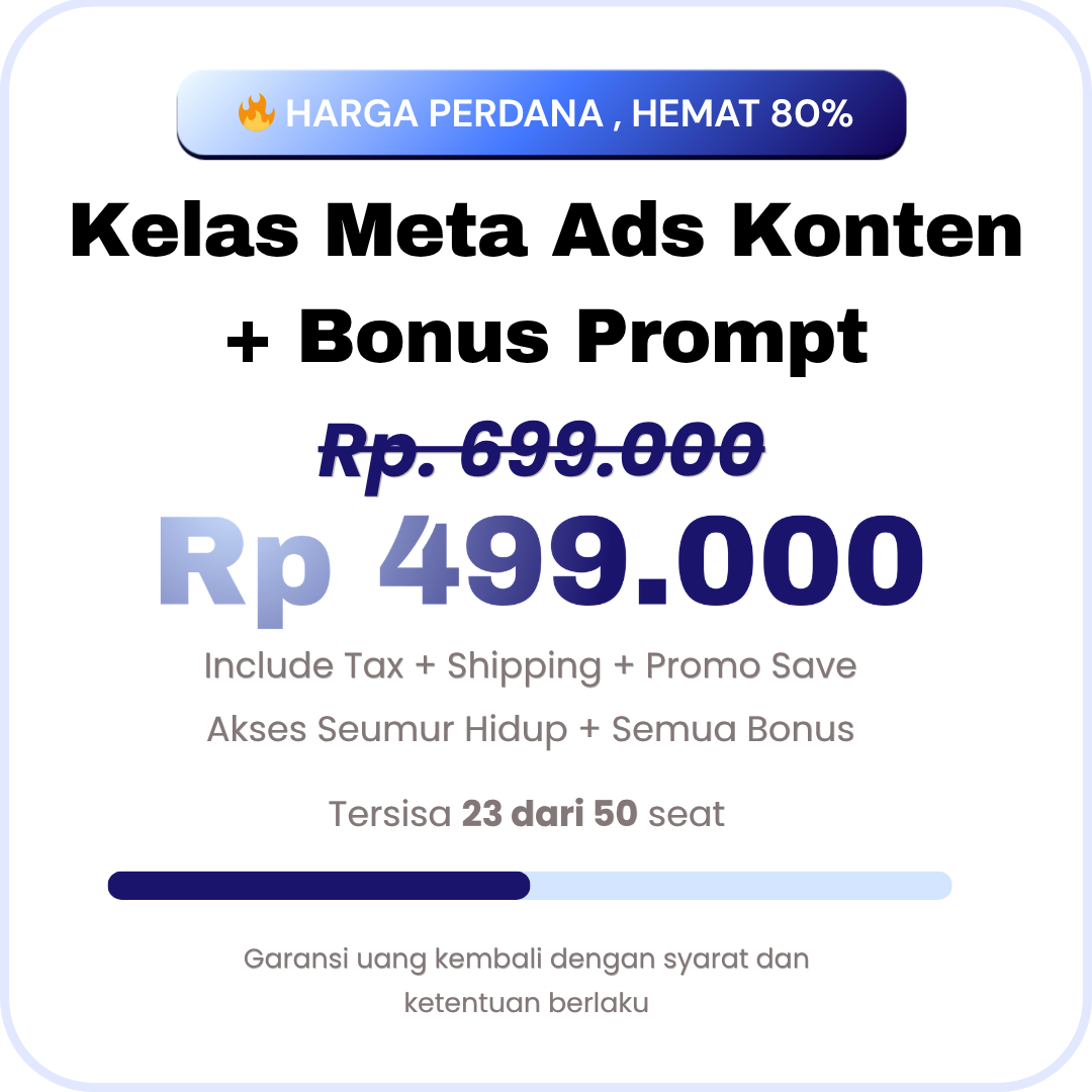 KELAS META ADS VIDEO + FRAMEWORK + CALCULATOR