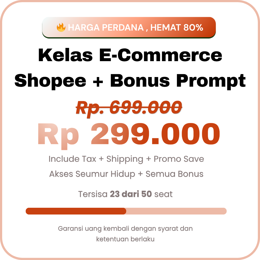 KELAS MARKEPLACE + PROMPT AI
