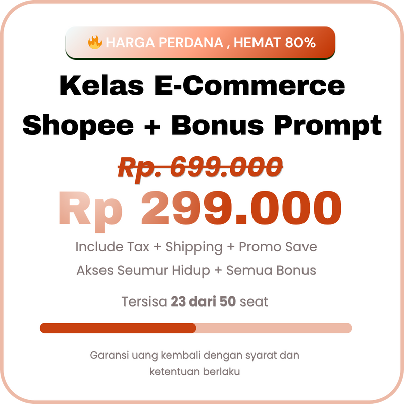 KELAS MARKEPLACE + PROMPT AI